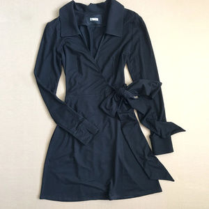 Reformation “Shaun” wrap jersey mini dress